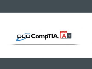 Comptia A Plus logo and illustration on the website