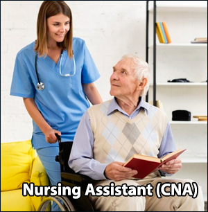 Nursing assistant helping a senior man